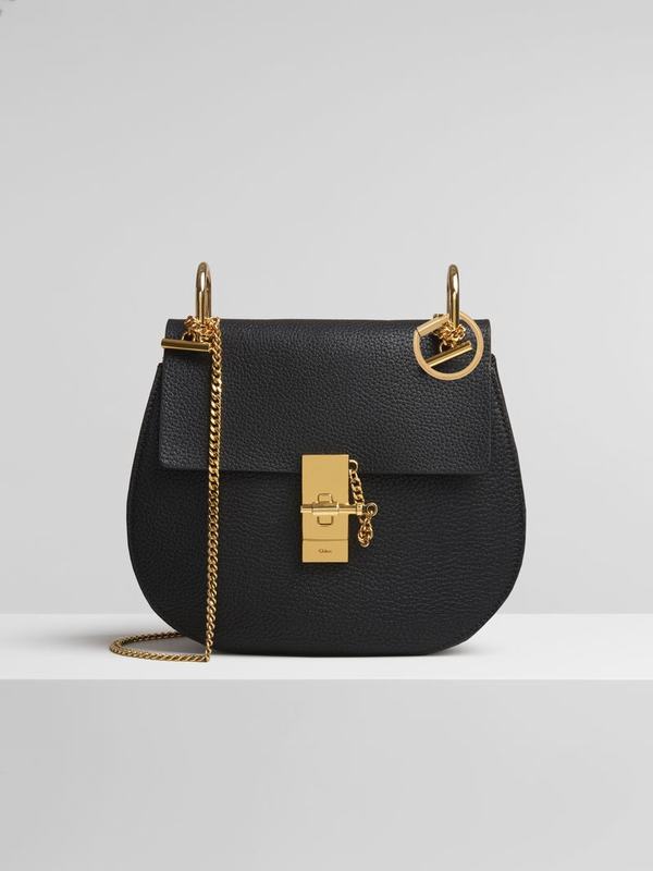 Chloé Bandolera Mujer Drew Negras Suede Cowhide QUSA32168